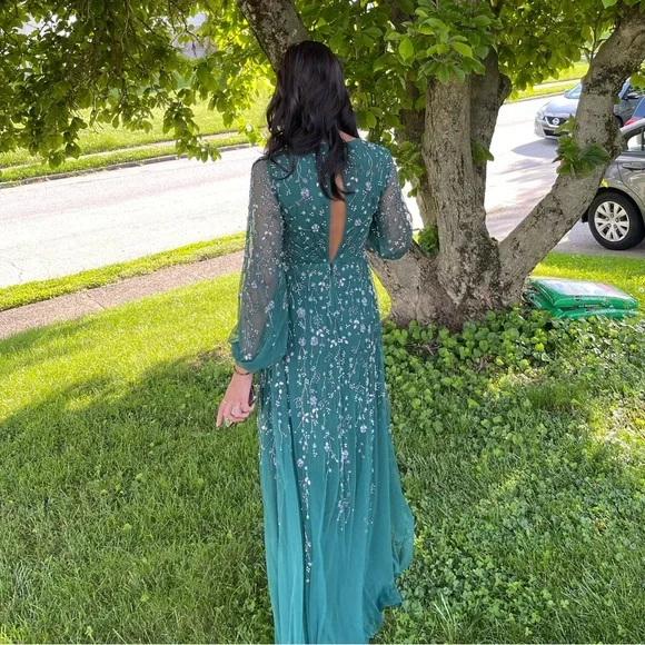 ASOS maxi dress with blouson sleeve and delicate floral embellishment - Picture 2 of 3